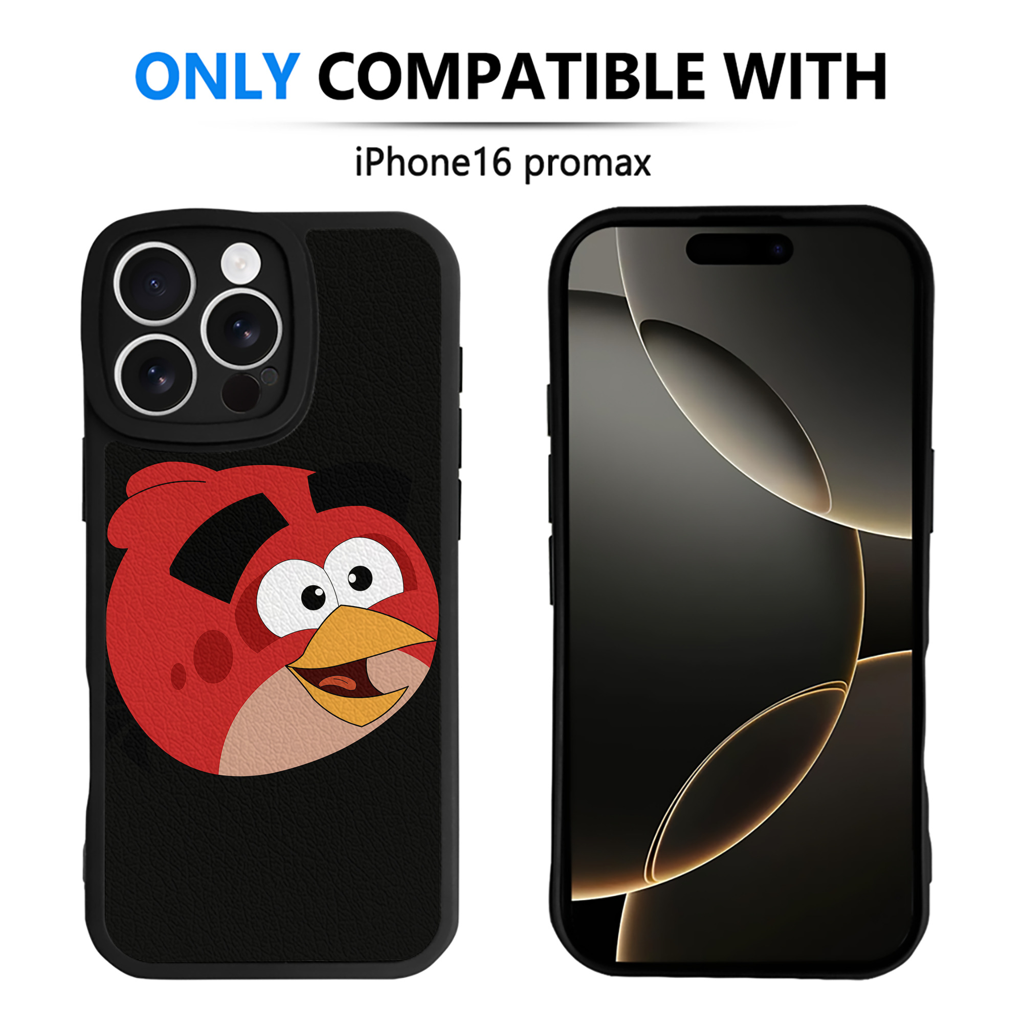 （画像用） Angry Birds アングリーバード 【iPhone 16シリーズ対応】シリコンスマホケース（レザー調） 材質：シリコン